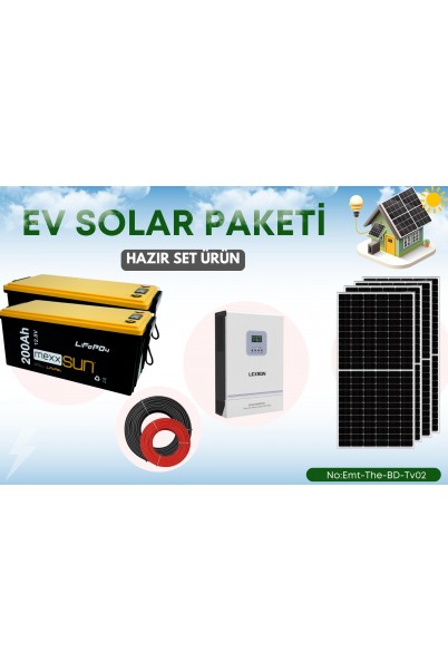 Ev Solar Enerji Paketi – Off-Grid Güneş Enerji Sistemi 2340W Ev Solar Enerji Paketi – Off-Grid Güneş Enerji Sistemi 2340W